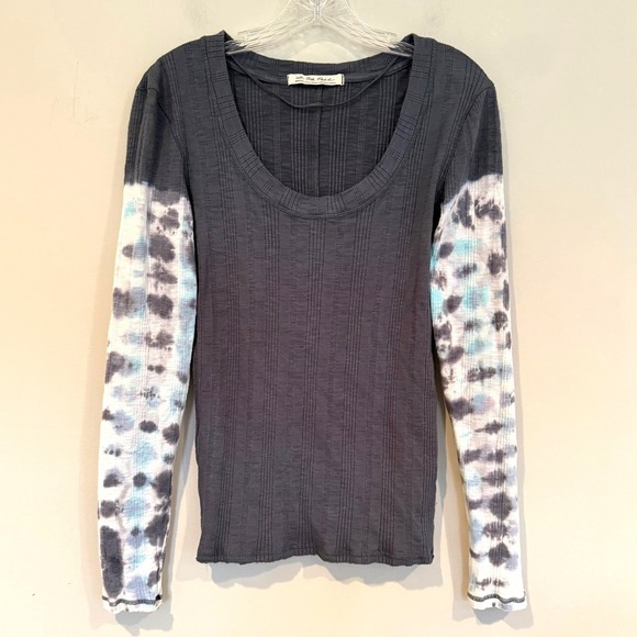 We The Free Free People Big Sur Ribbed Top Women's M Misty Mountain Boho Hippie - Picture 6 of 13